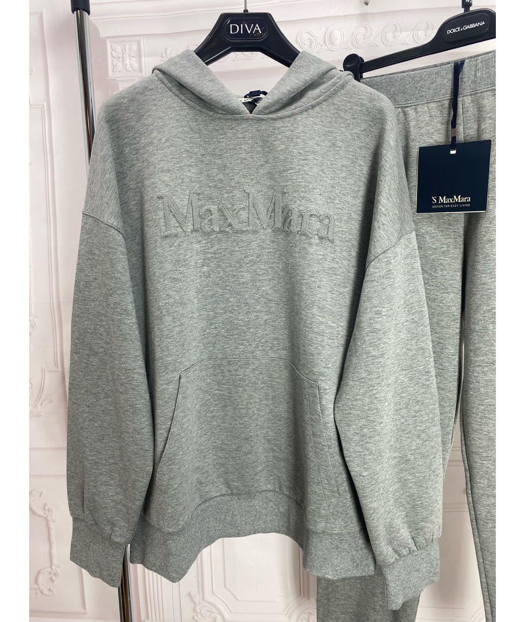 'S MAX MARA Серый хлопковый спортивные костюмы, фото 3