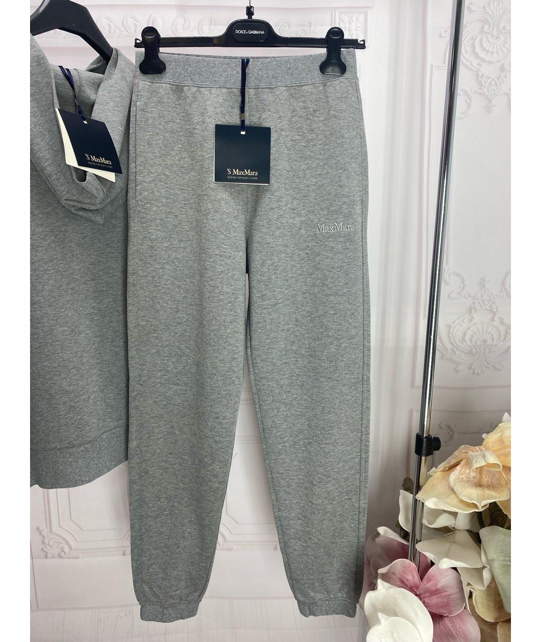 'S MAX MARA Серый хлопковый спортивные костюмы, фото 2