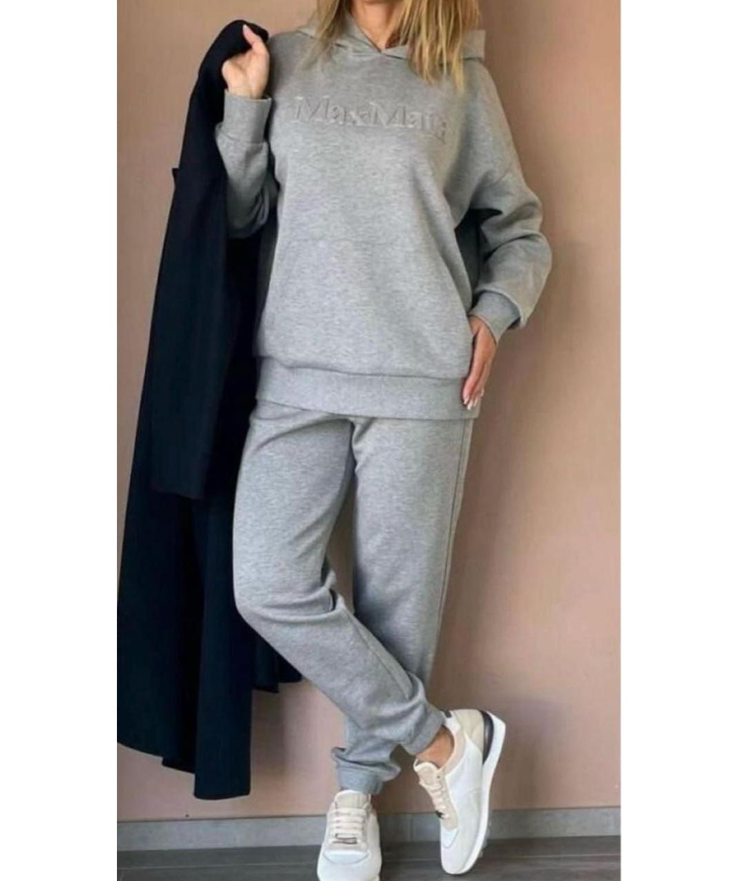 'S MAX MARA Серый хлопковый спортивные костюмы, фото 7