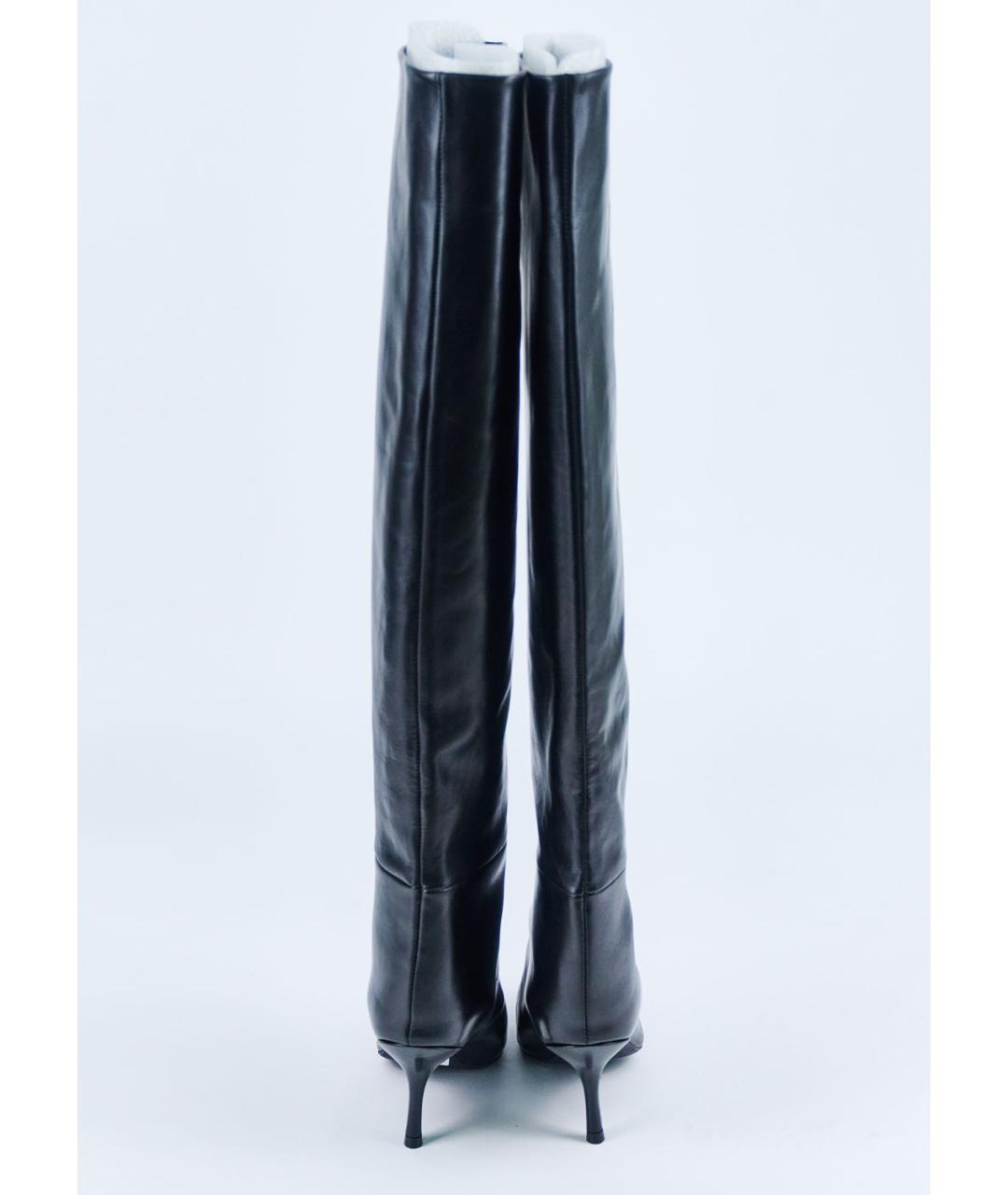 STUART WEITZMAN Черные кожаные сапоги, фото 4