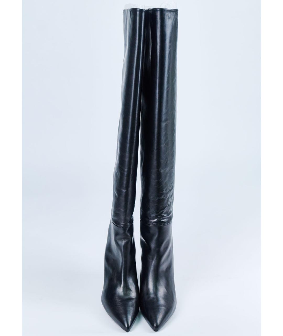 STUART WEITZMAN Черные кожаные сапоги, фото 2