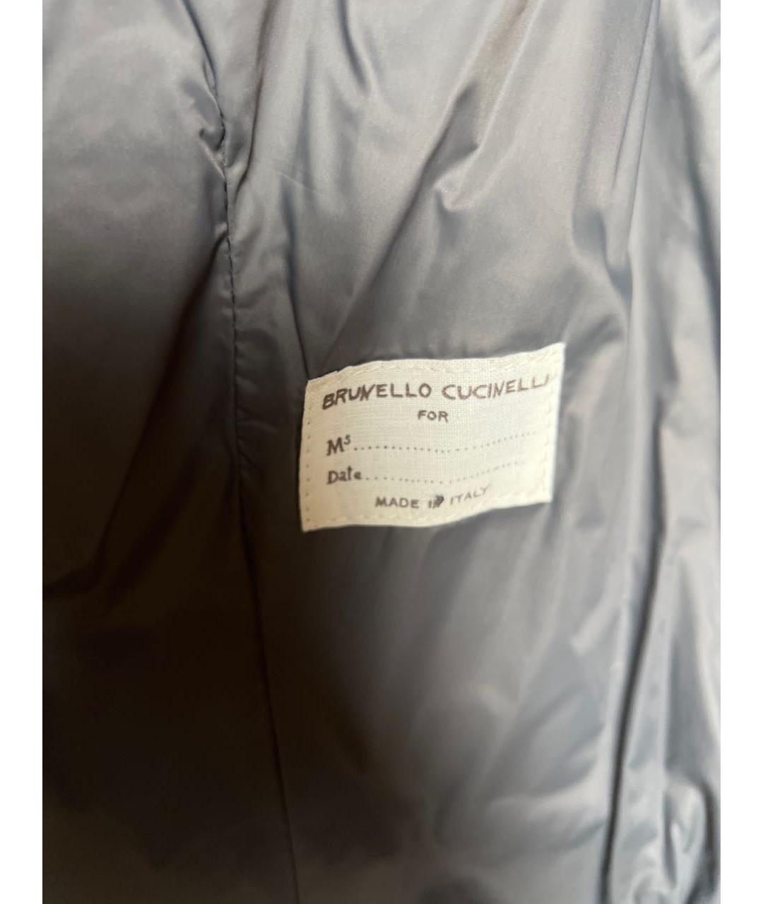 BRUNELLO CUCINELLI Коричневая кожаная куртка, фото 7