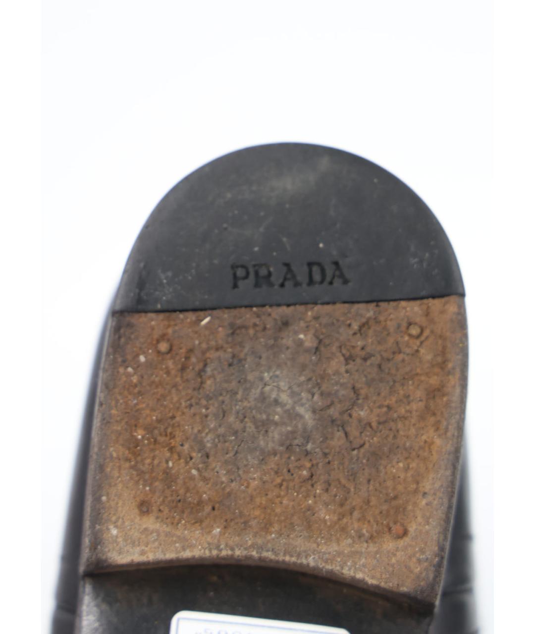 PRADA Черные кожаные сапоги, фото 5