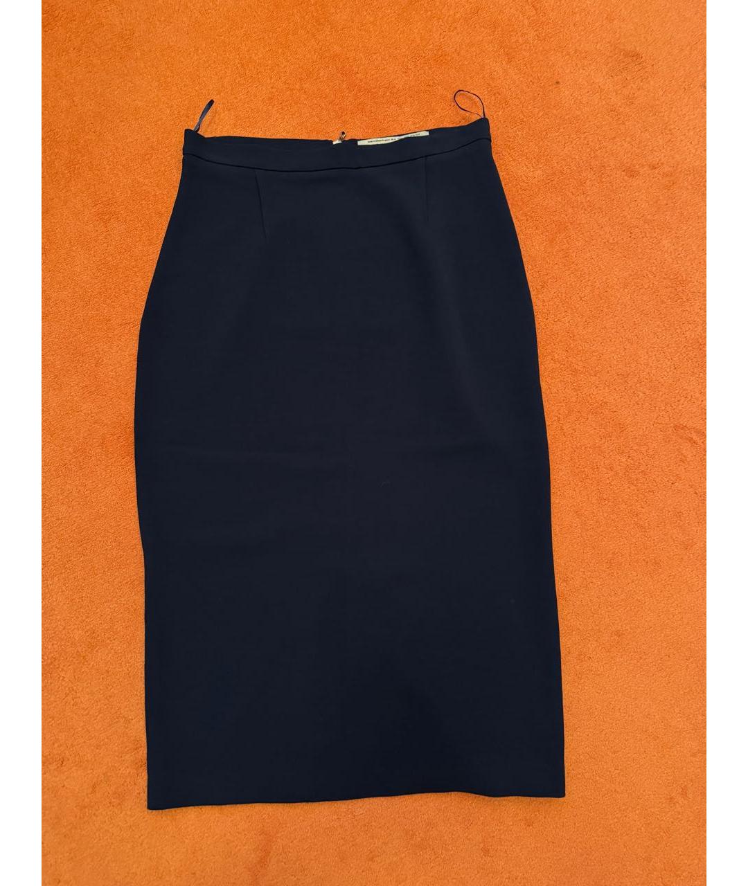 ROLAND MOURET Темно-синяя юбка миди, фото 6