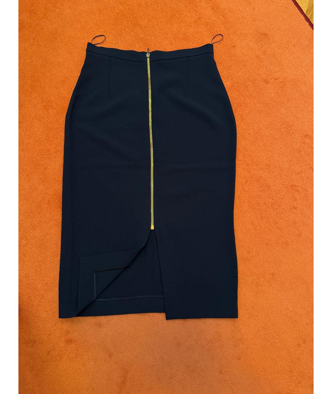 ROLAND MOURET Темно-синяя юбка миди, фото 2