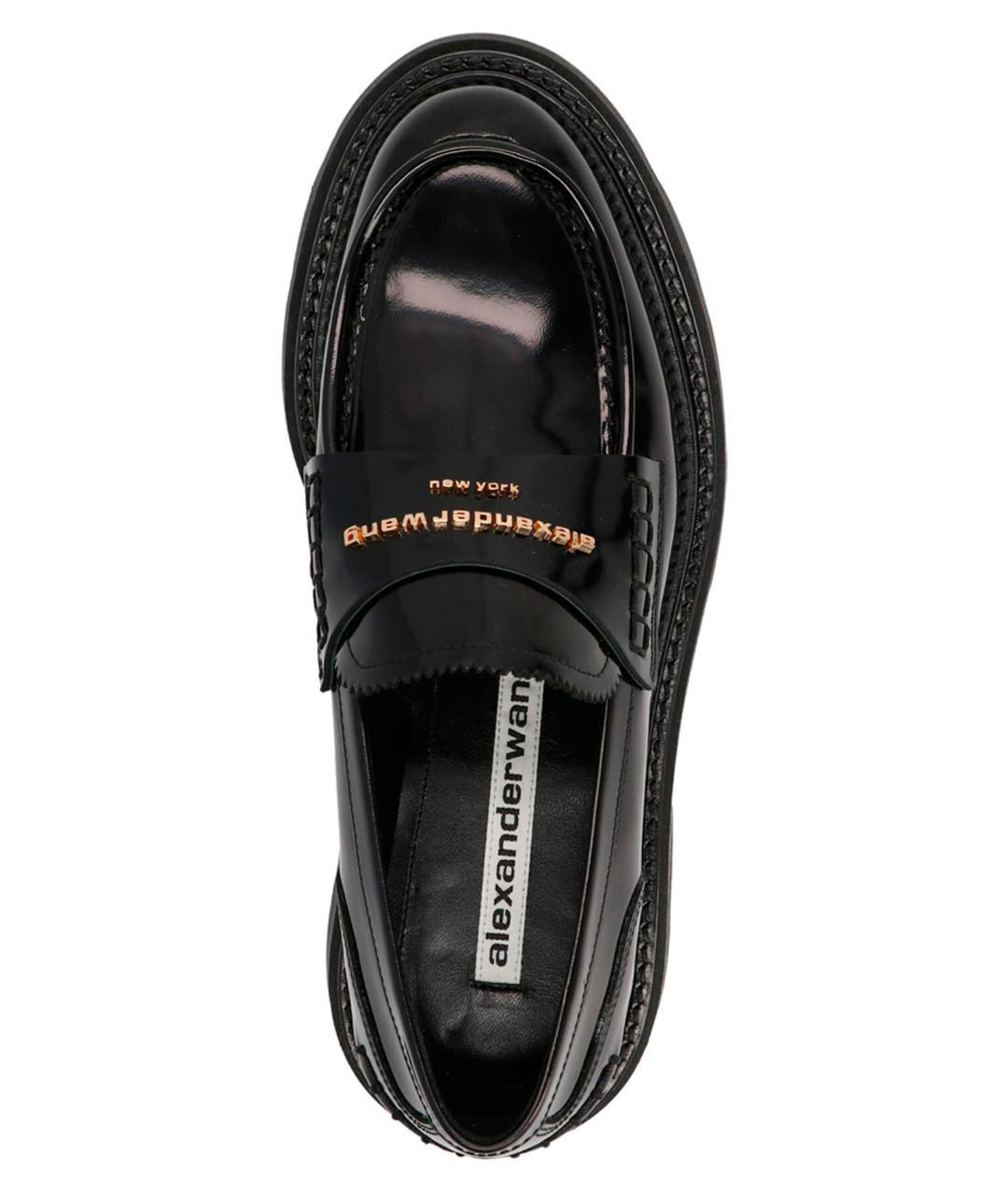 ALEXANDER WANG Черные кожаные лоферы, фото 3