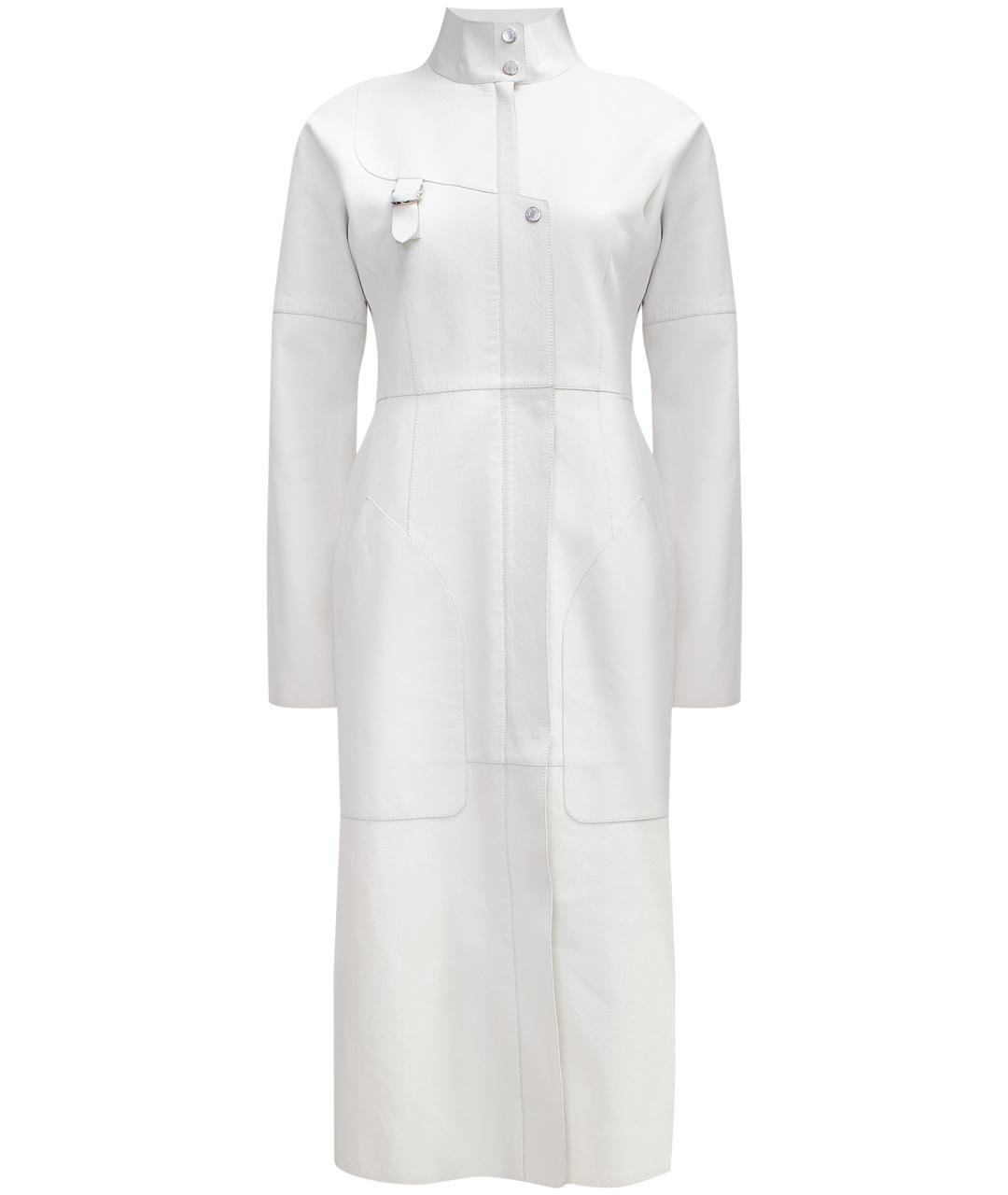 HERMES Белый кожаный тренч/плащ, фото 1