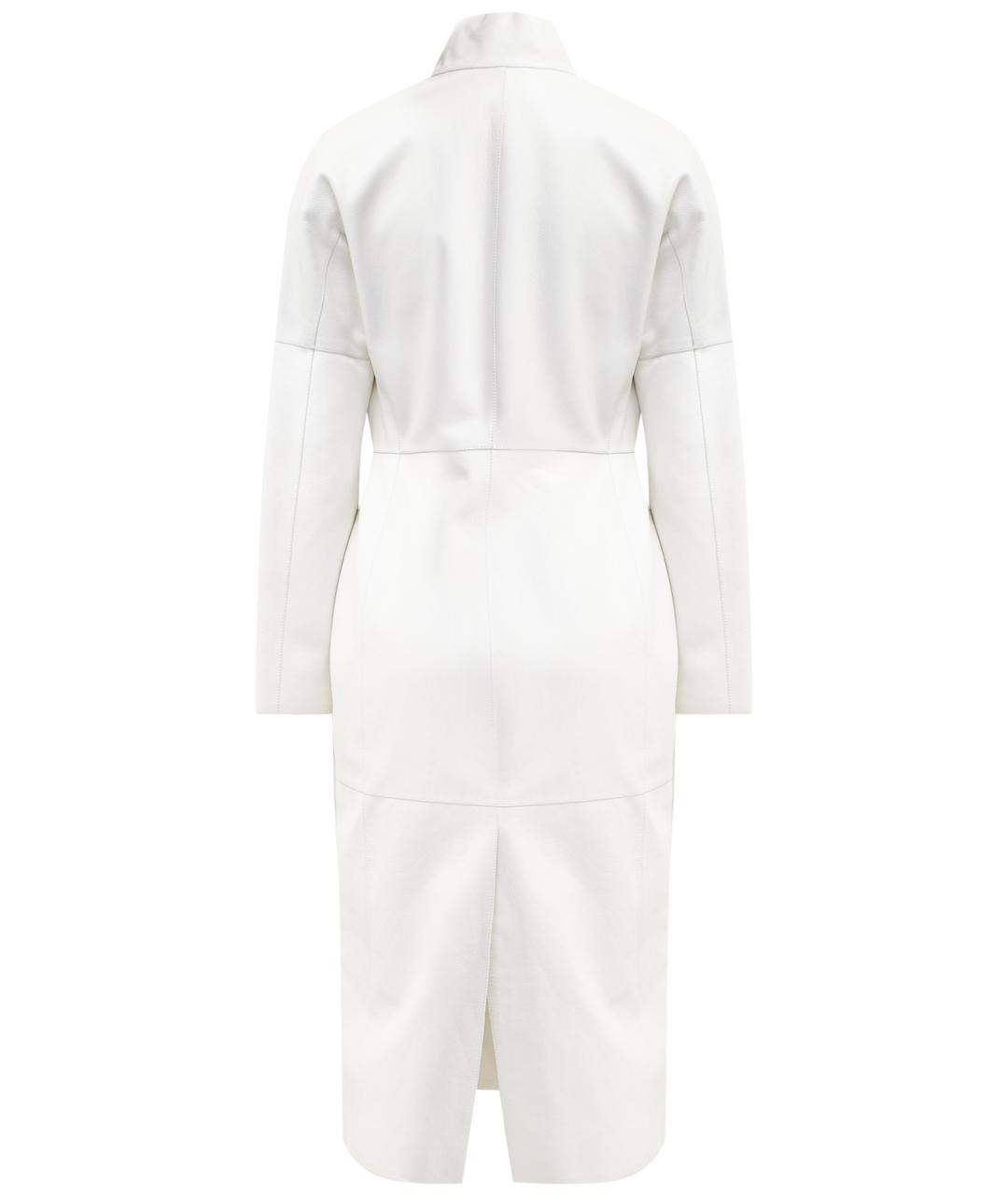 HERMES Белый кожаный тренч/плащ, фото 10