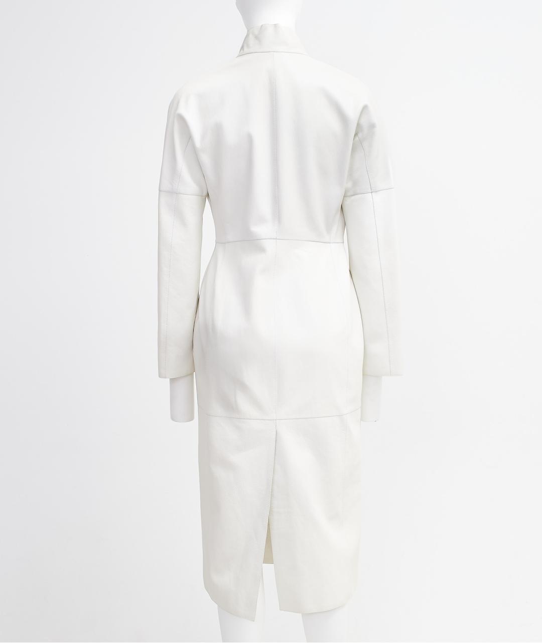 HERMES Белый кожаный тренч/плащ, фото 2