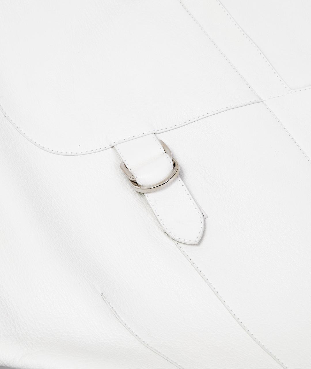 HERMES Белый кожаный тренч/плащ, фото 4