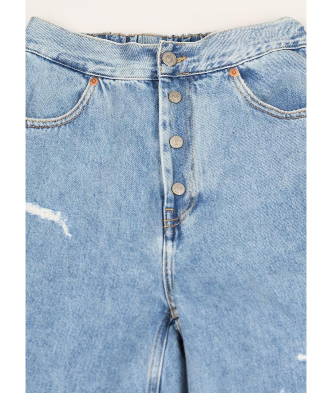 MAISON MARGIELA Голубые хлопковые детские джинсы, фото 2