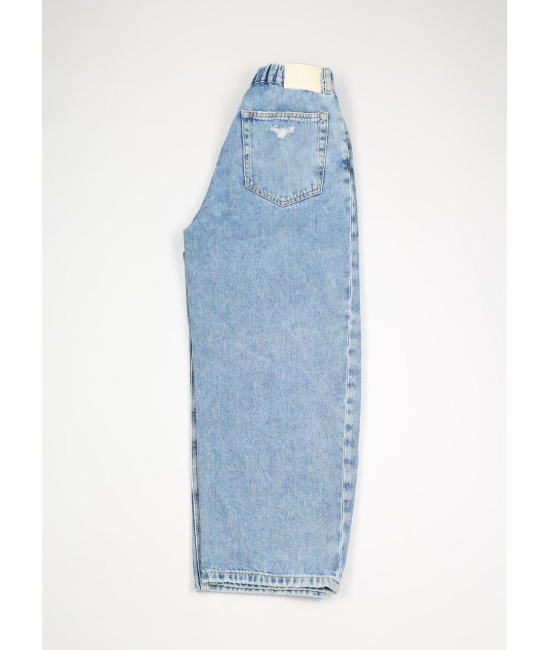 MAISON MARGIELA Голубые хлопковые детские джинсы, фото 4