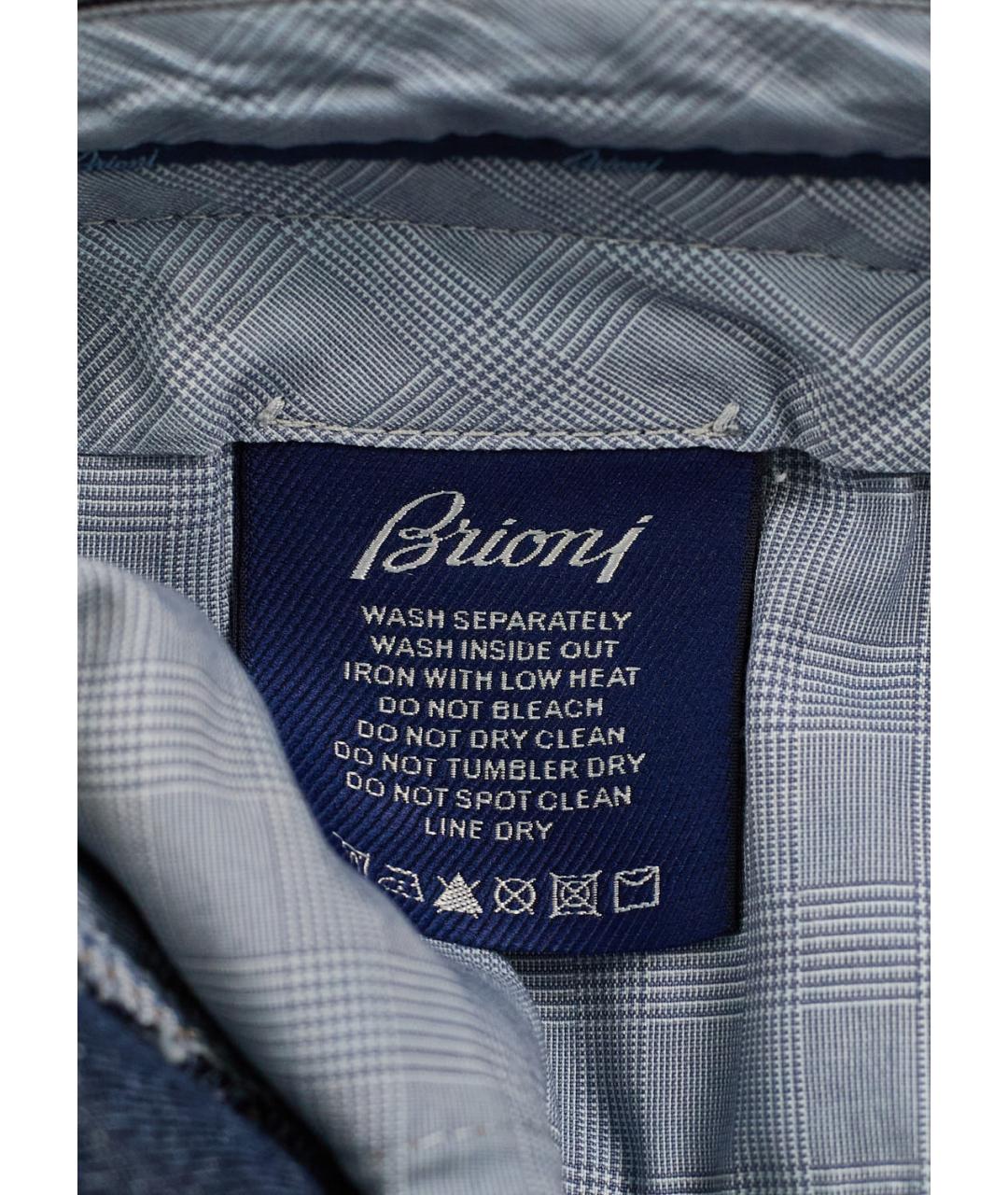 BRIONI Синие хлопковые прямые джинсы, фото 6