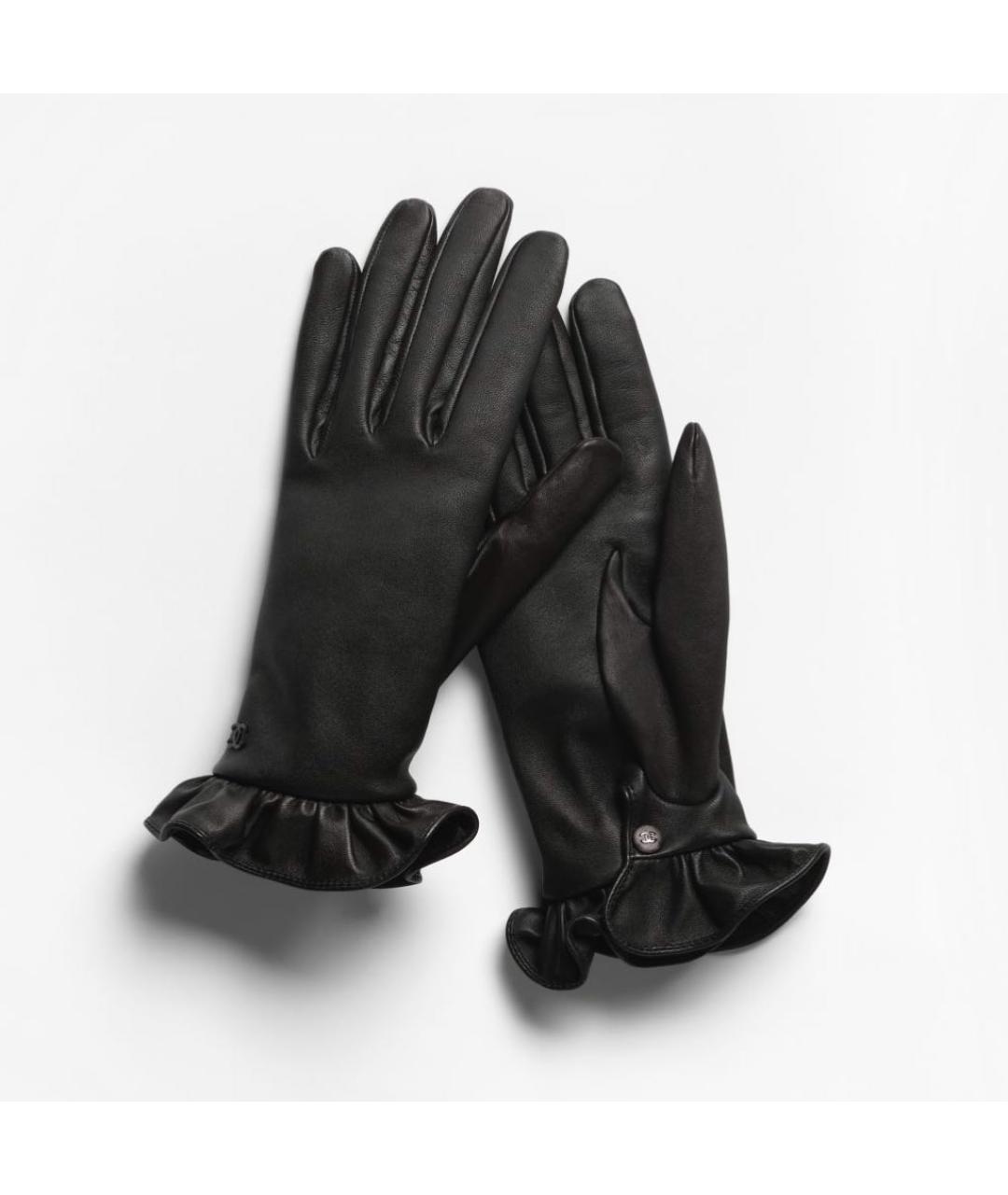 CHANEL Черные кожаные перчатки, фото 4