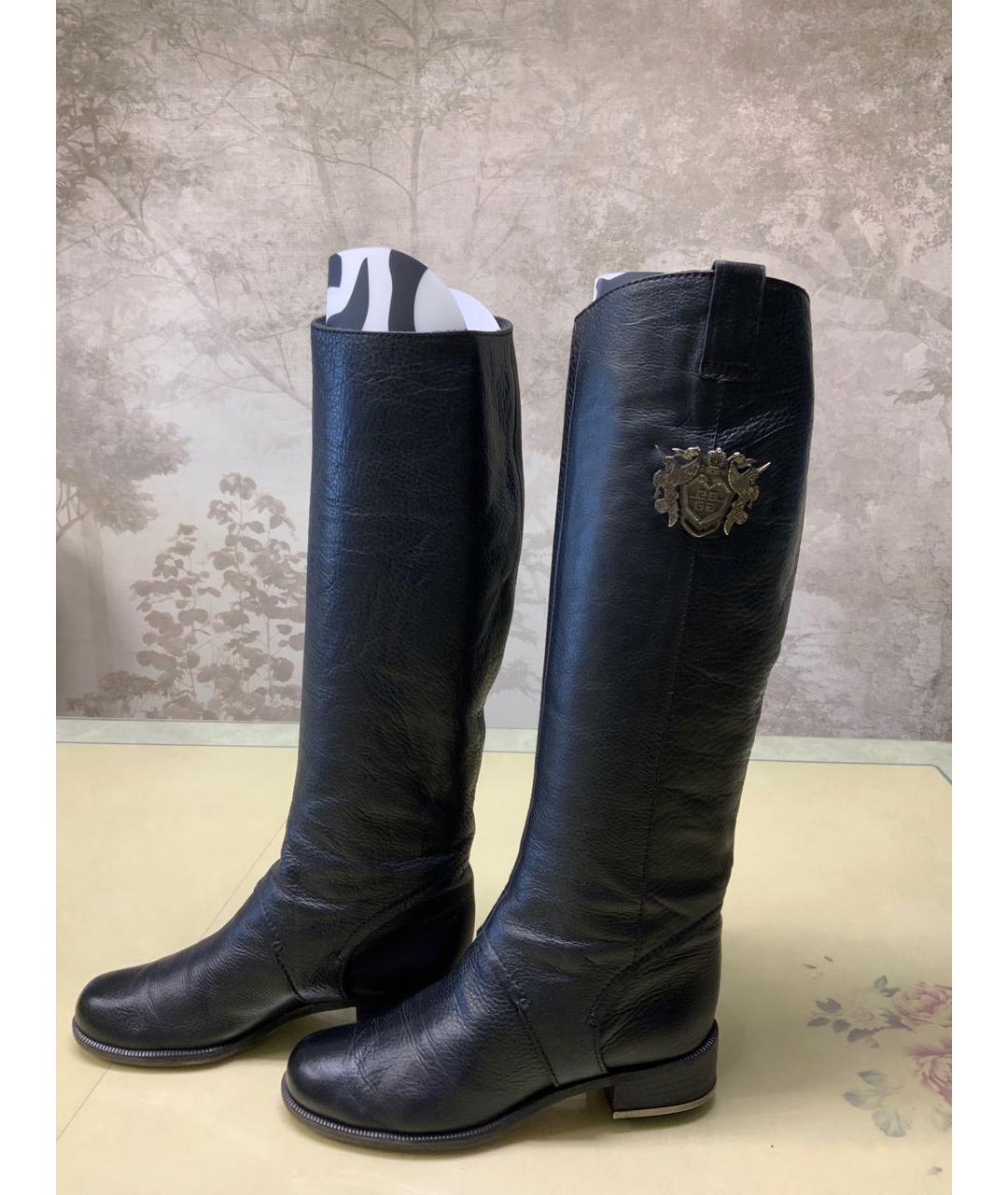 GIVENCHY Черные кожаные сапоги, фото 2