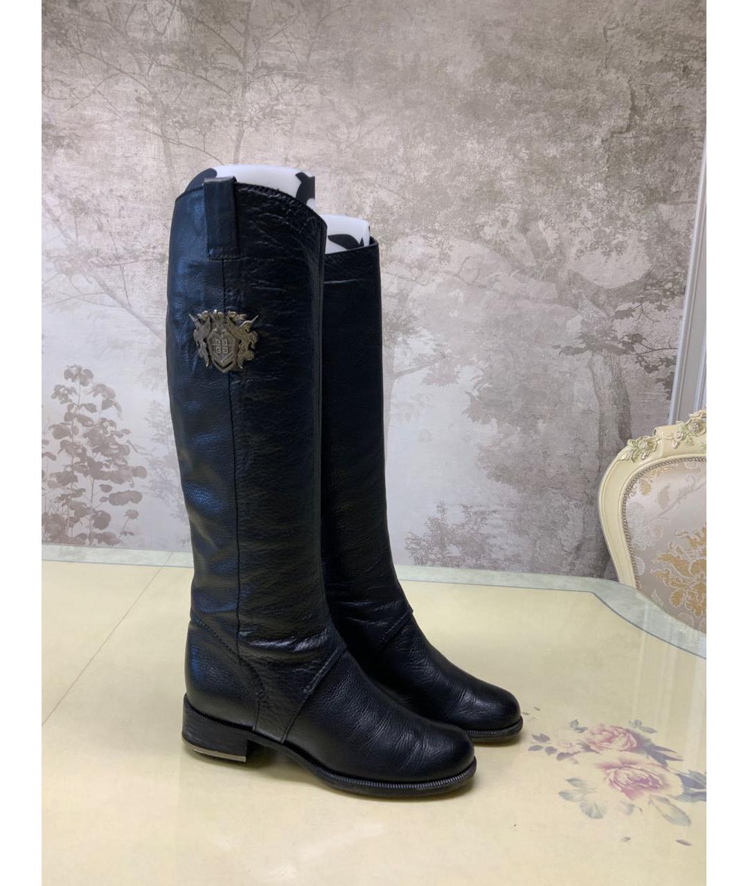GIVENCHY Черные кожаные сапоги, фото 8