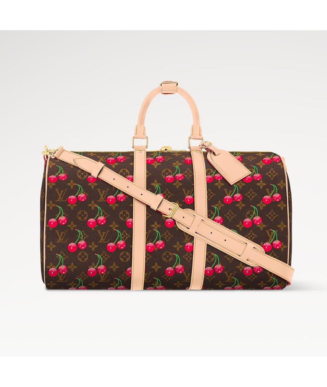 LOUIS VUITTON Коричневая дорожная/спортивная сумка из искусственной кожи, фото 3