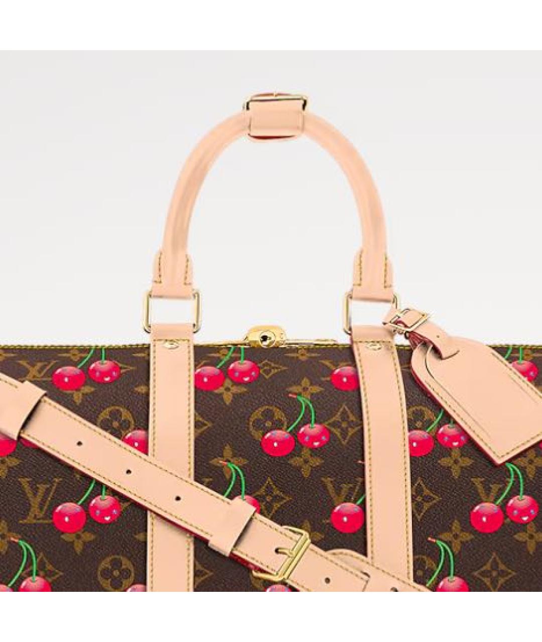 LOUIS VUITTON Коричневая дорожная/спортивная сумка из искусственной кожи, фото 2