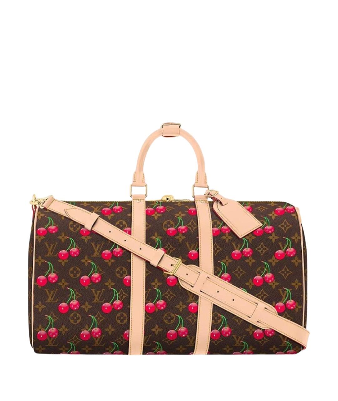 LOUIS VUITTON Коричневая дорожная/спортивная сумка из искусственной кожи, фото 1