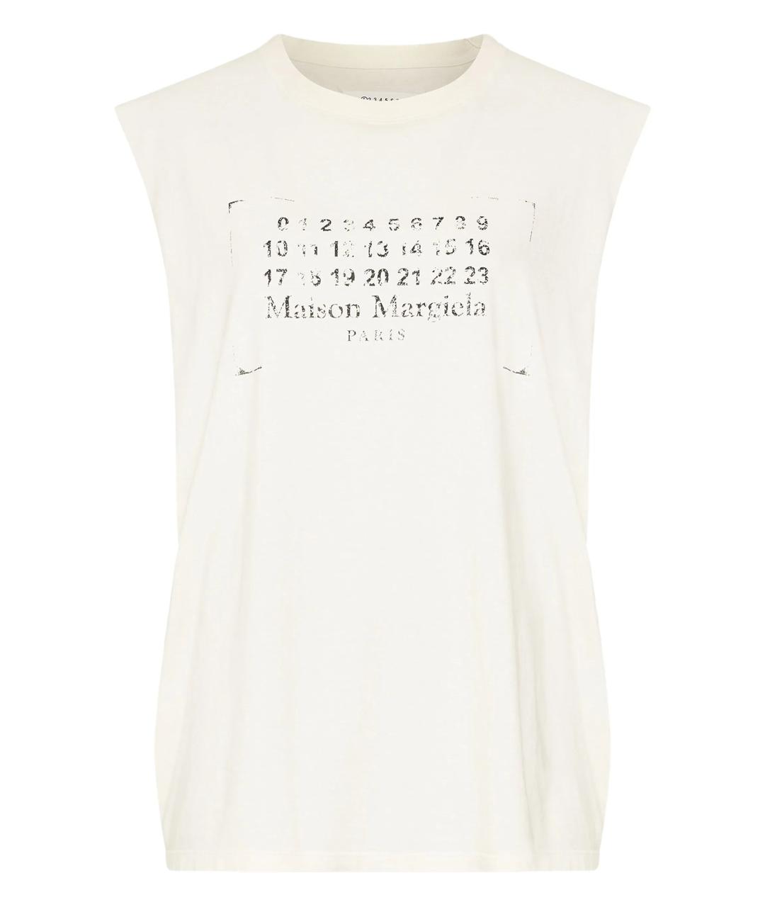 MAISON MARGIELA Белая хлопковая майка, фото 1