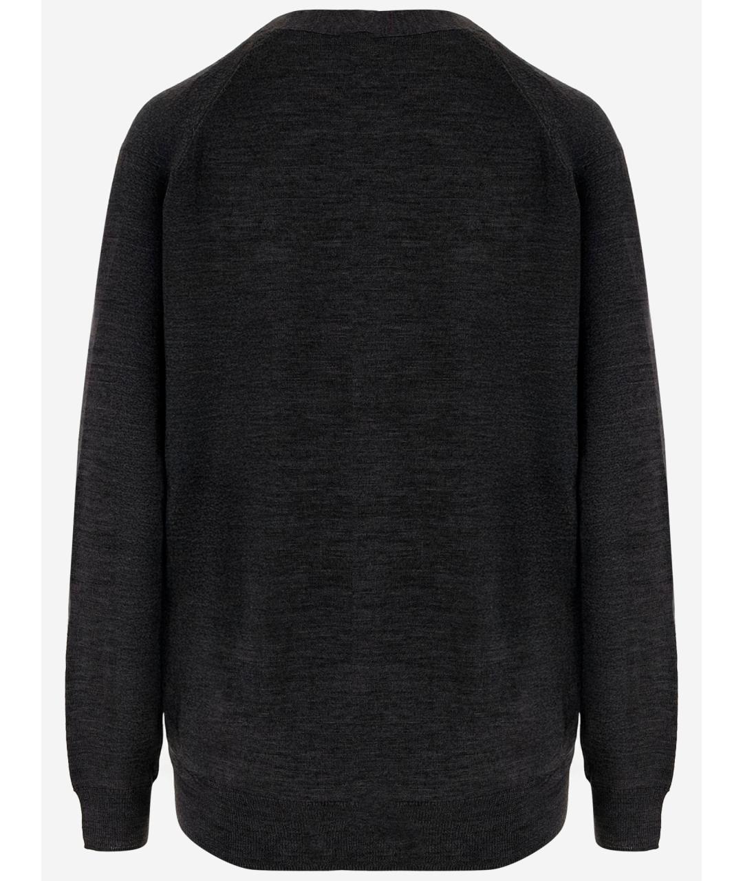POLO RALPH LAUREN Антрацитовый шерстяной кардиган, фото 2