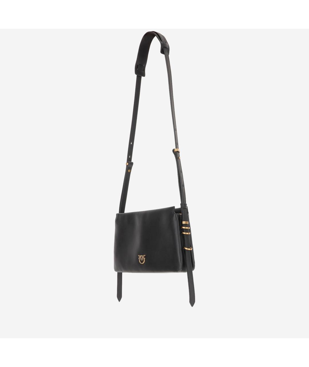 PINKO Черная кожаная сумка через плечо, фото 2