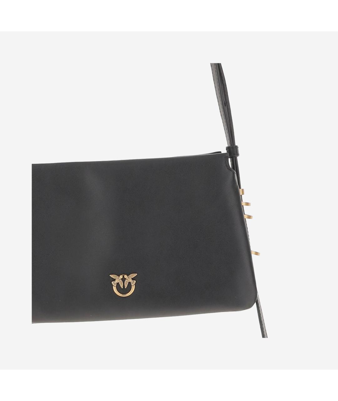 PINKO Черная кожаная сумка через плечо, фото 4