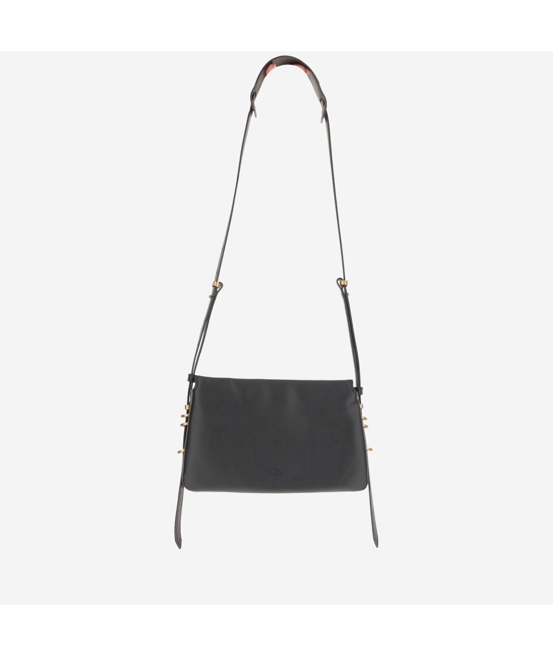 PINKO Черная кожаная сумка через плечо, фото 3