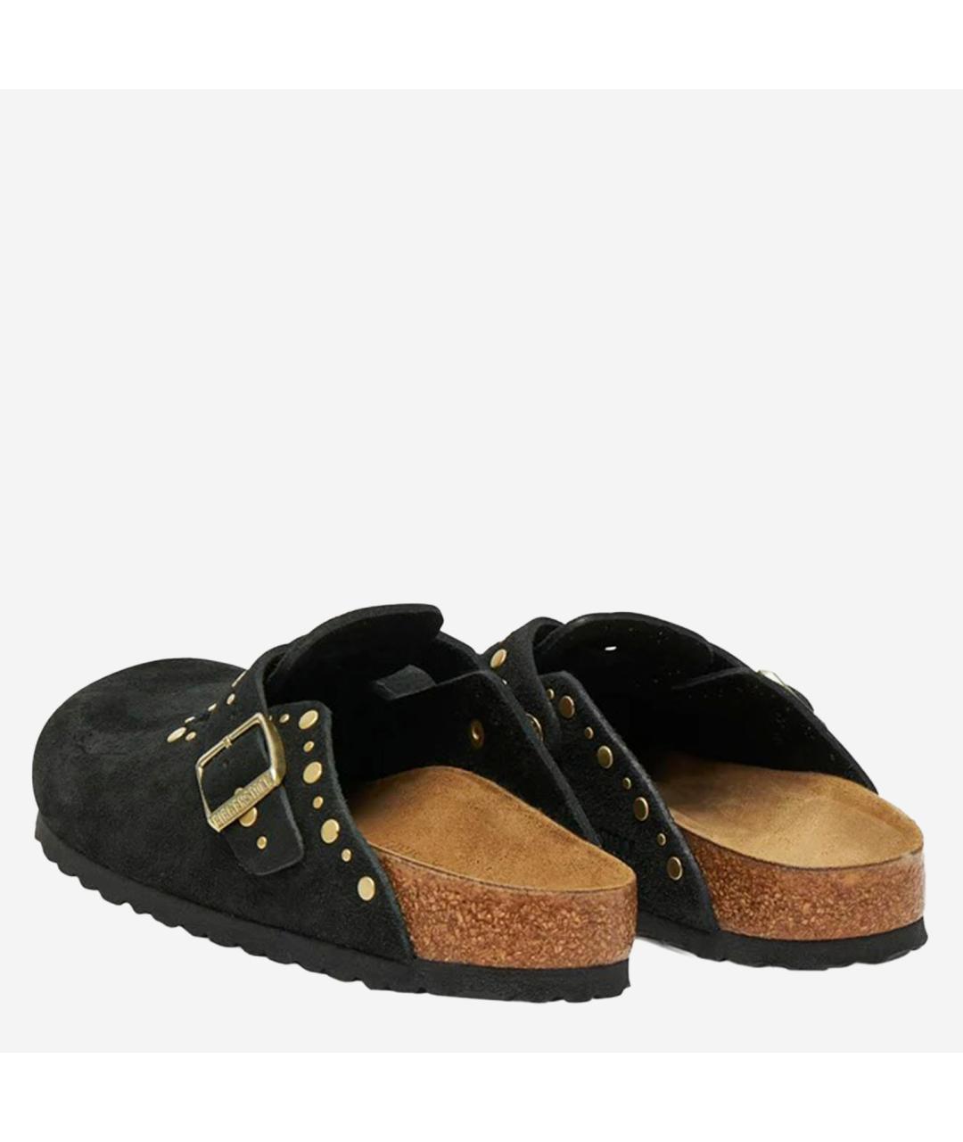 BIRKENSTOCK Черные замшевые сабо, фото 3