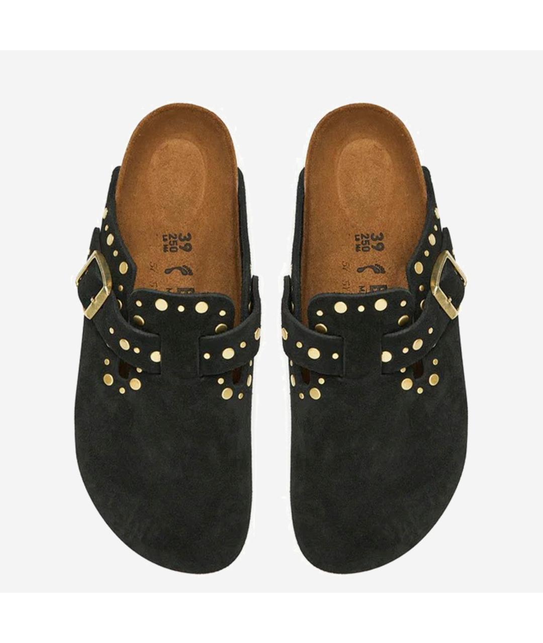 BIRKENSTOCK Черные замшевые сабо, фото 4