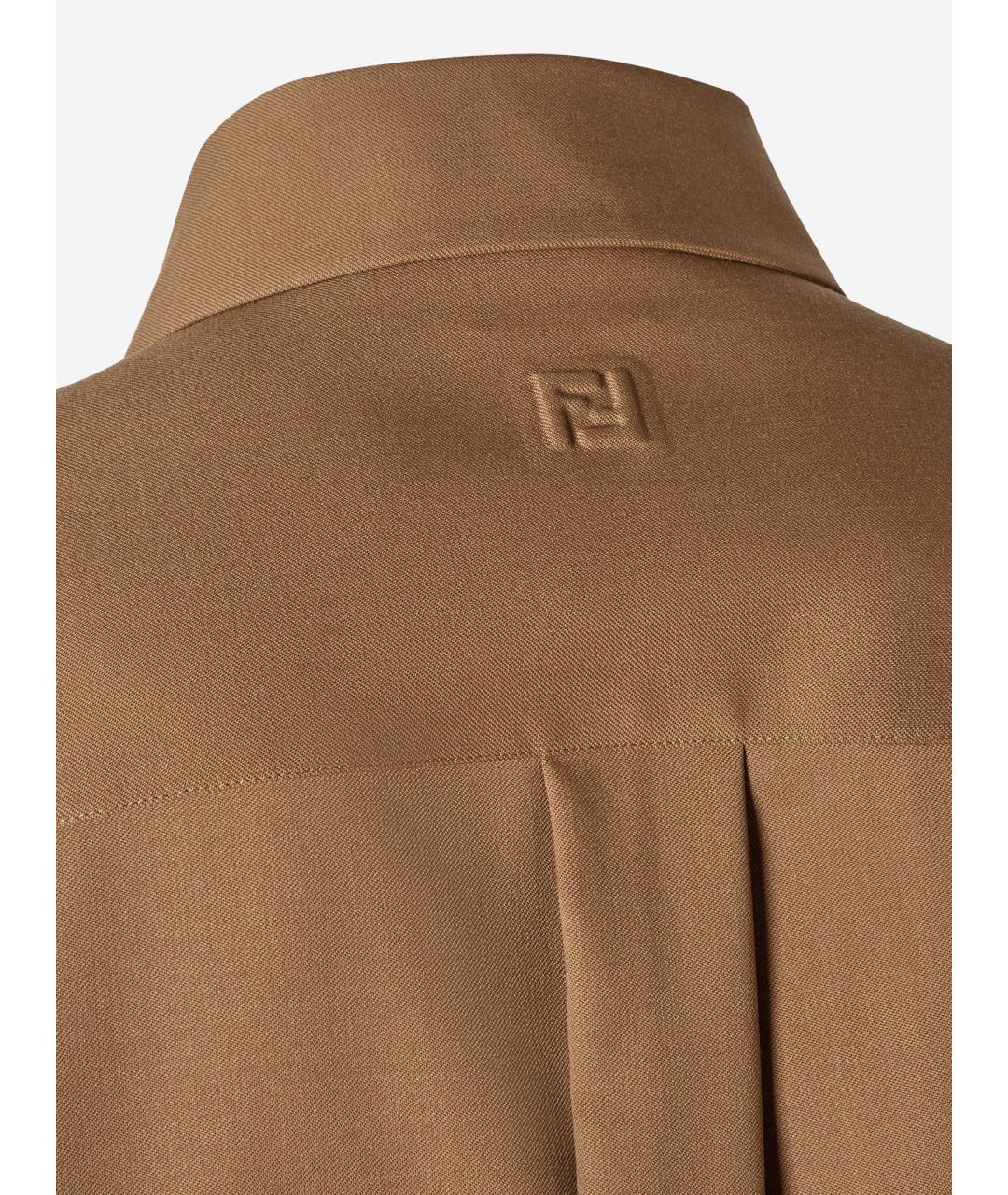 FENDI Коричневая кэжуал рубашка, фото 3