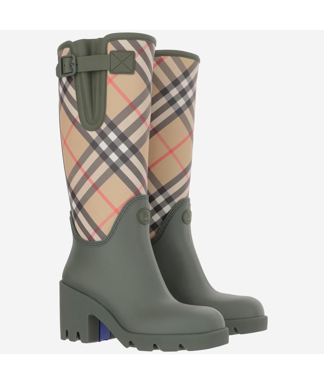 BURBERRY Зеленые сапоги, фото 2