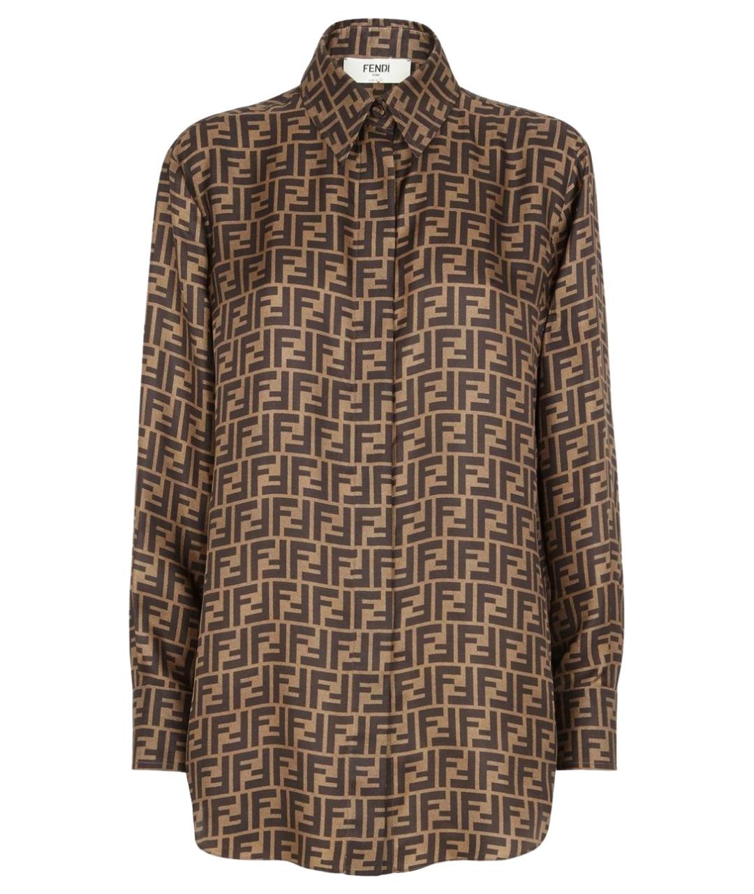 FENDI Коричневая рубашка, фото 1