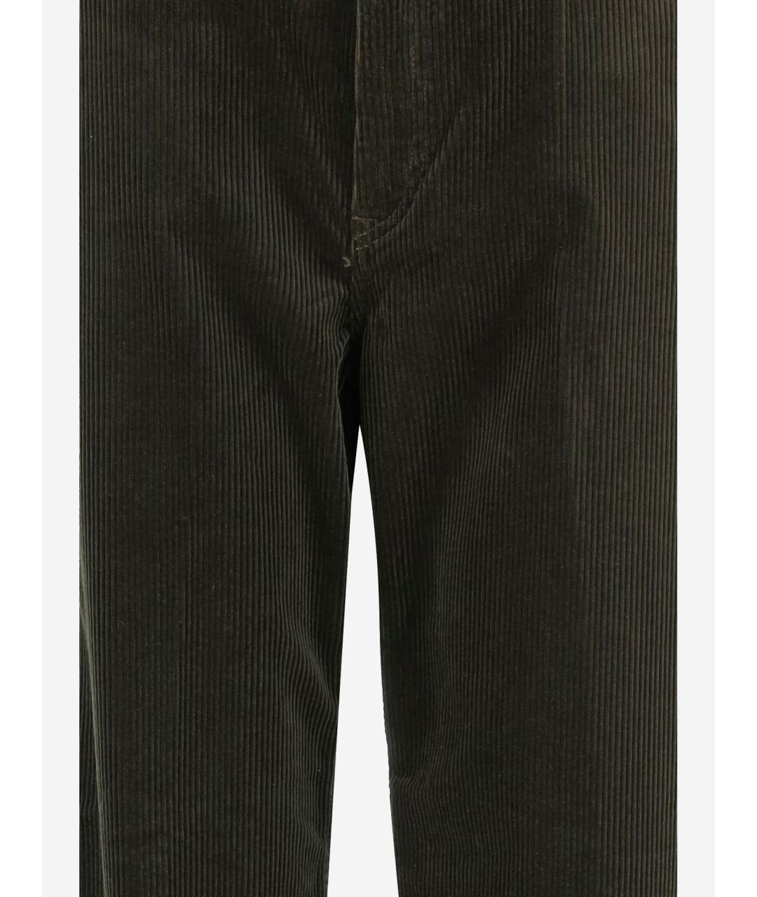 POLO RALPH LAUREN Зеленые хлопковые прямые брюки, фото 3