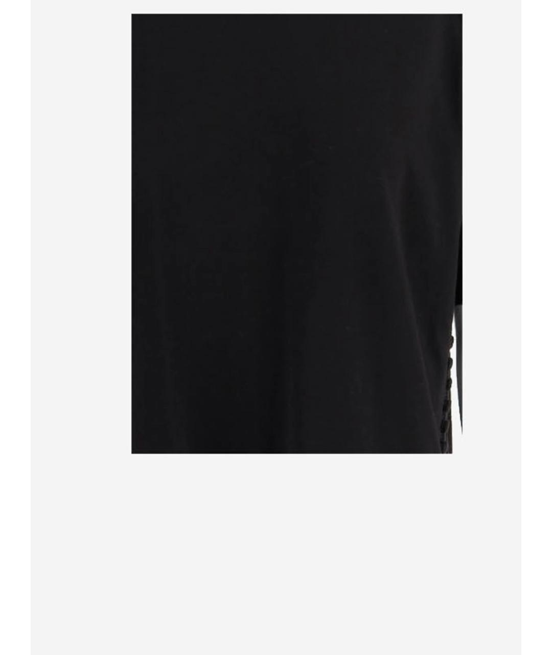 DRIES VAN NOTEN Черная хлопковая футболка, фото 3