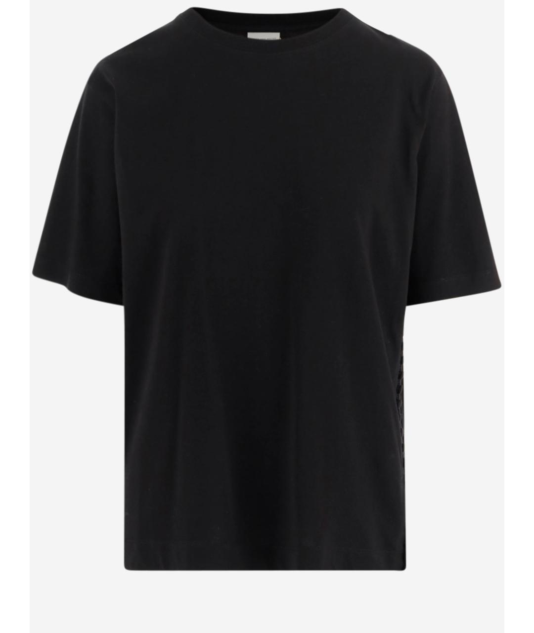 DRIES VAN NOTEN Черная хлопковая футболка, фото 4