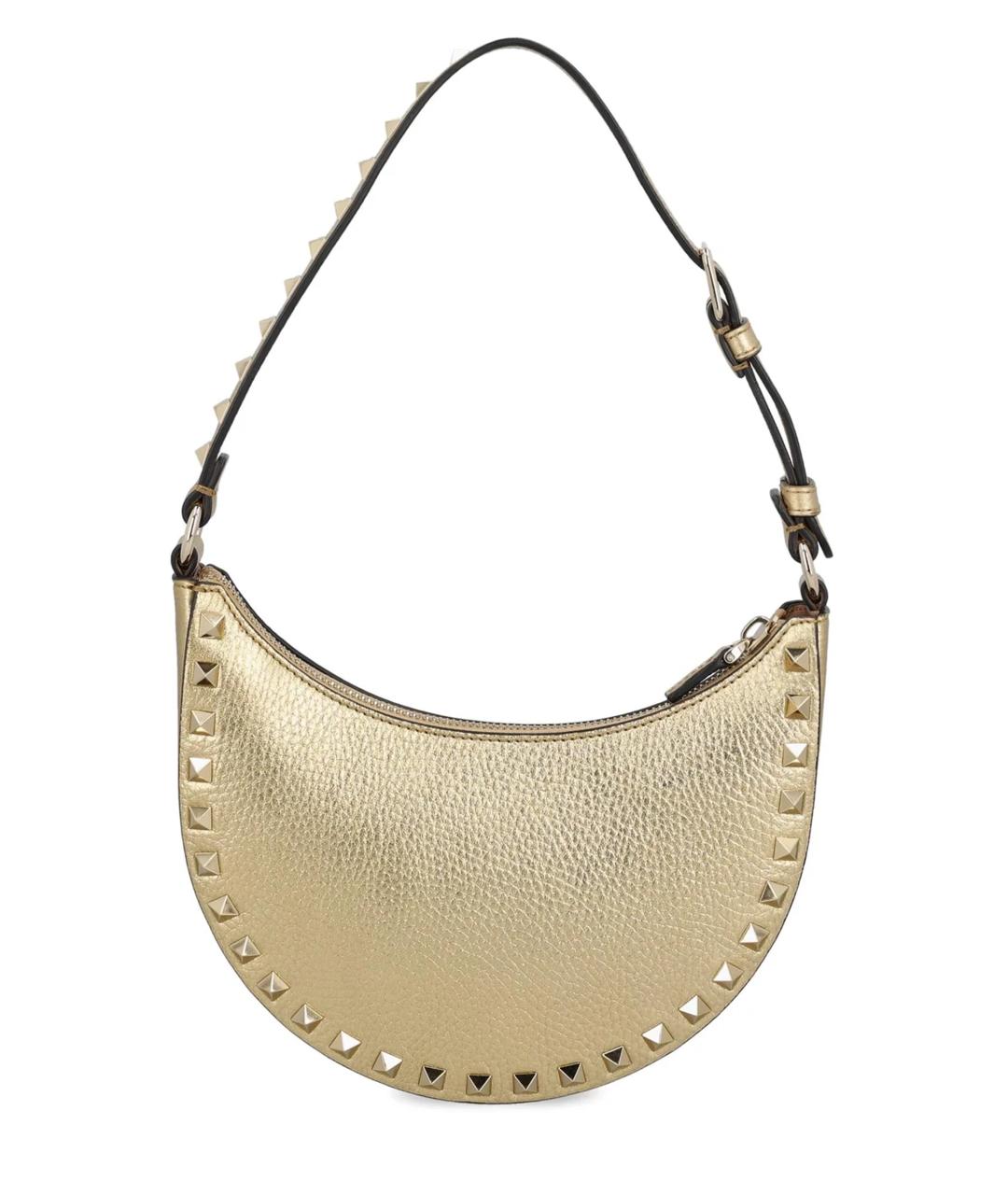VALENTINO Золотая кожаная сумка через плечо, фото 2