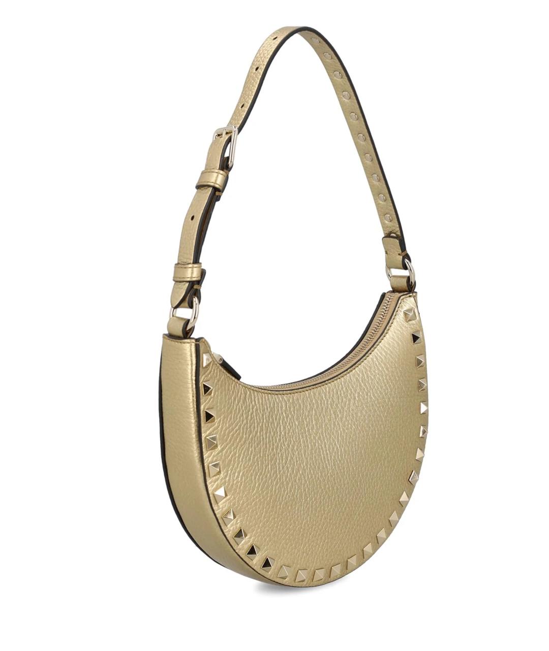 VALENTINO Золотая кожаная сумка через плечо, фото 3