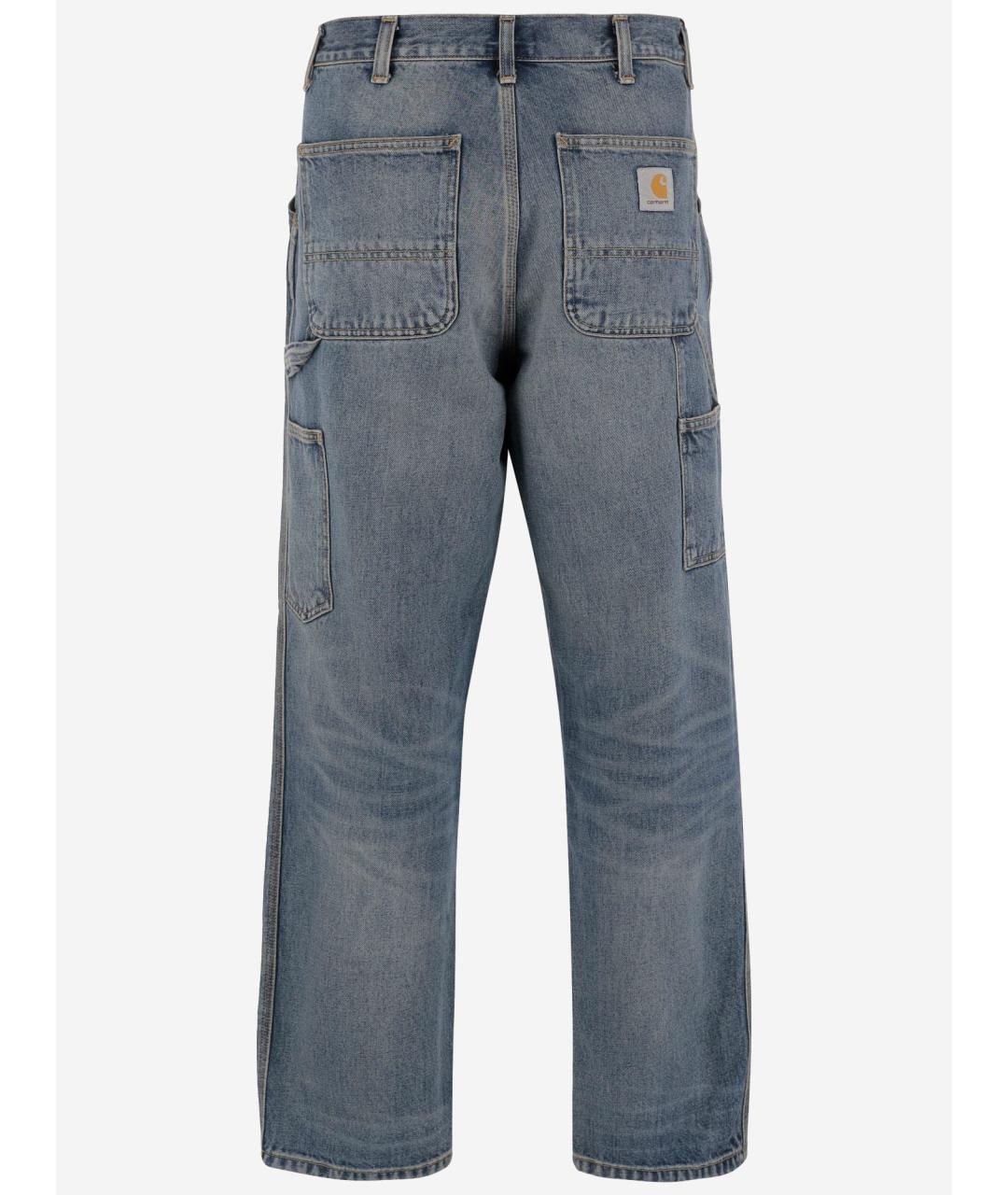 CARHARTT WIP Синие хлопковые прямые джинсы, фото 2