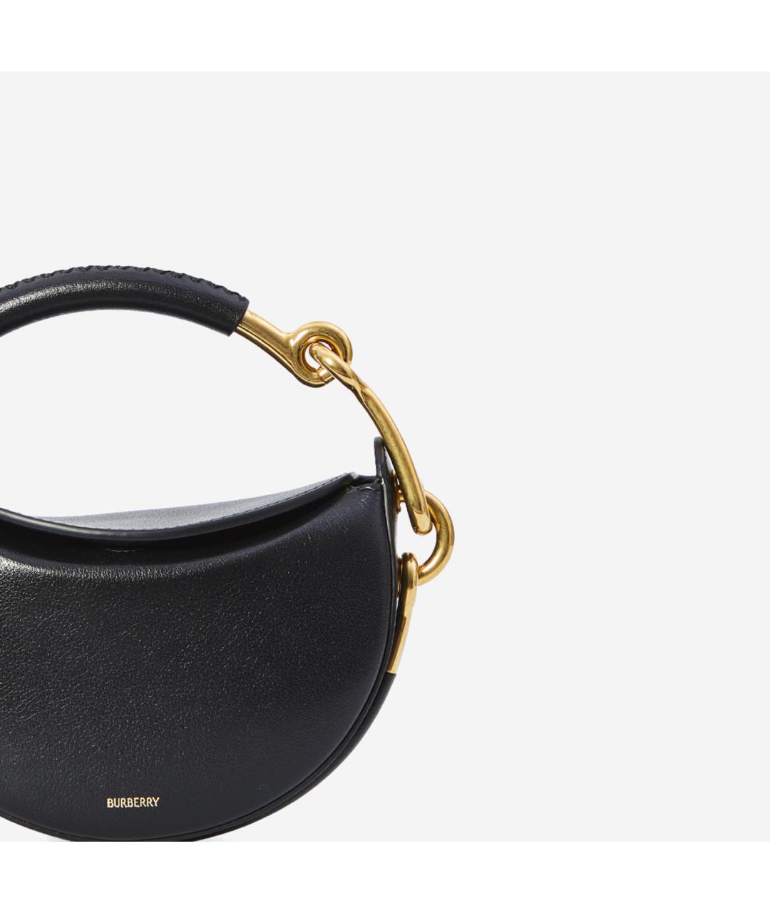 BURBERRY Черная кожаная сумка через плечо, фото 5
