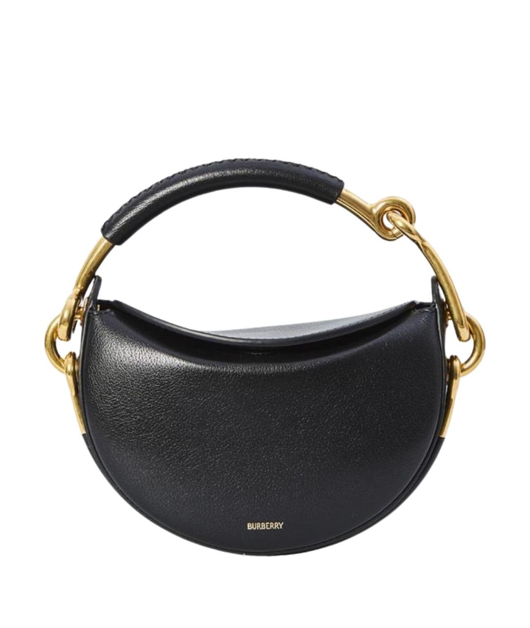 BURBERRY Черная кожаная сумка через плечо, фото 1