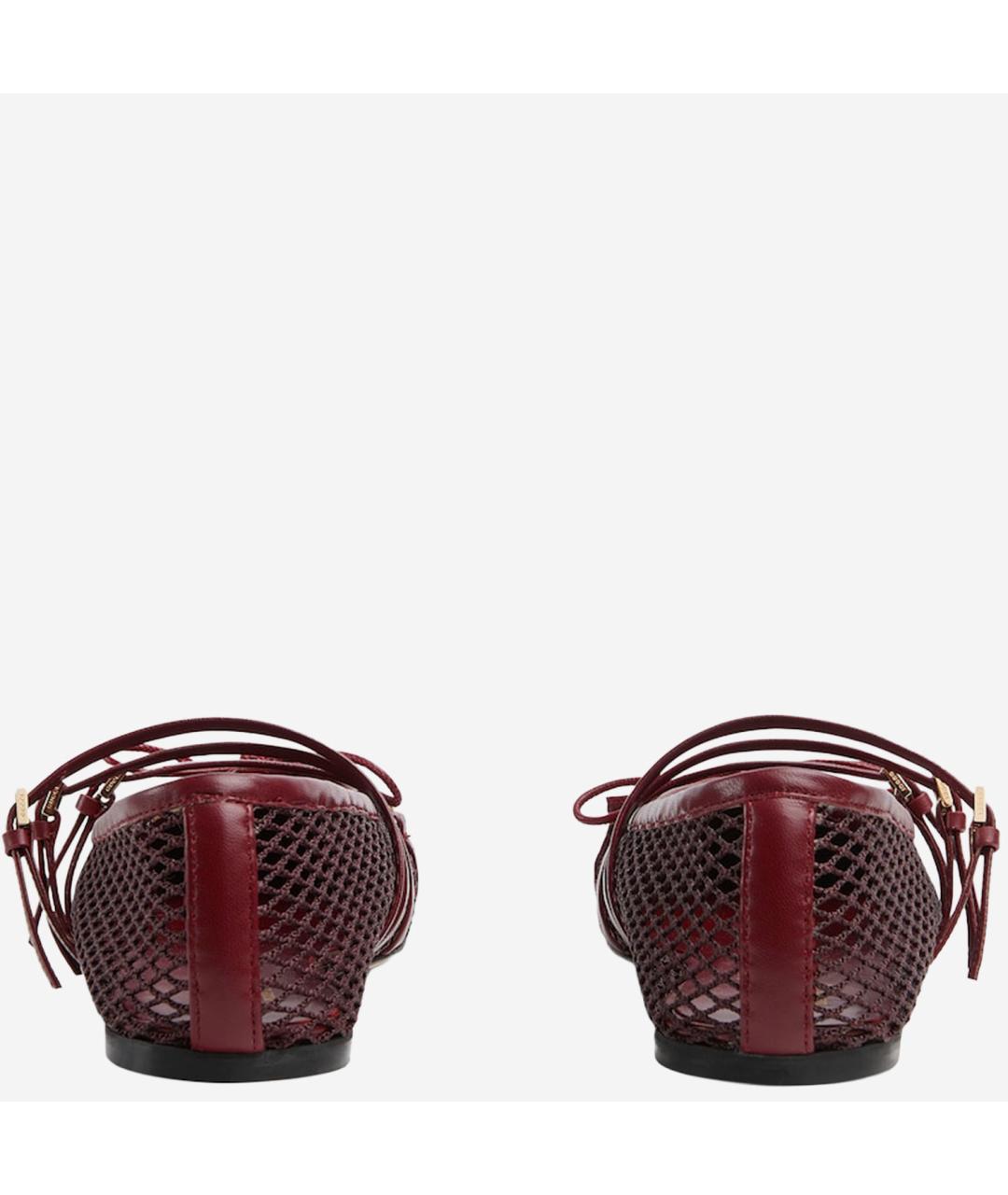 GUCCI Бордовые балетки, фото 3