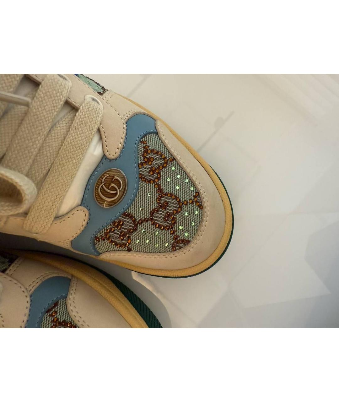 GUCCI Бежевые кроссовки, фото 5