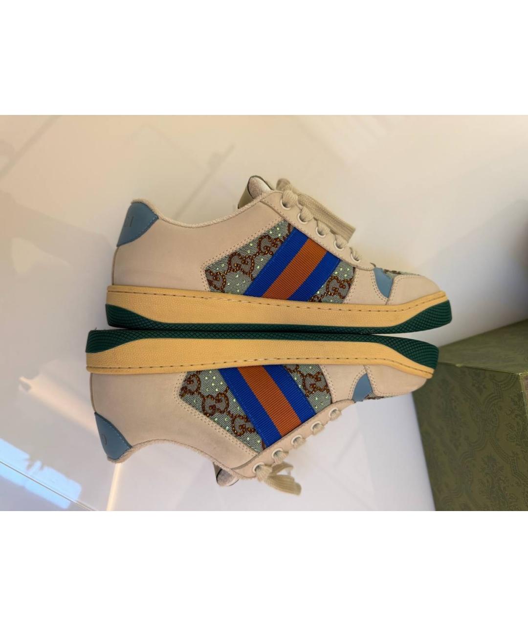 GUCCI Бежевые кроссовки, фото 8