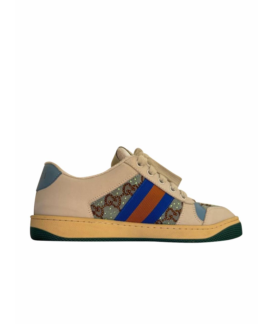 GUCCI Бежевые кроссовки, фото 1
