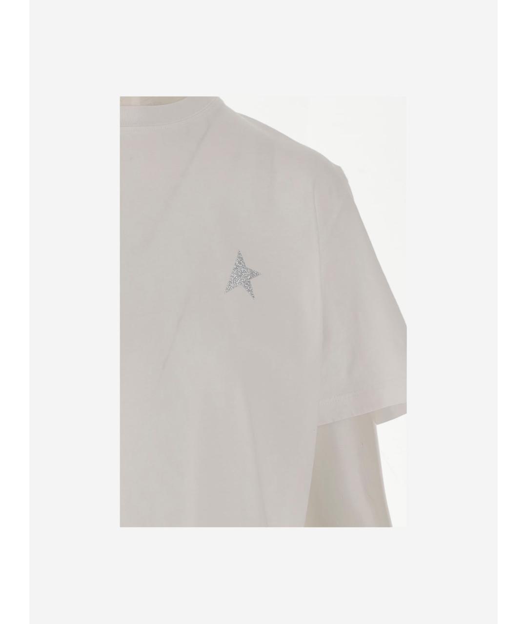 GOLDEN GOOSE DELUXE BRAND Белая хлопковая футболка, фото 3