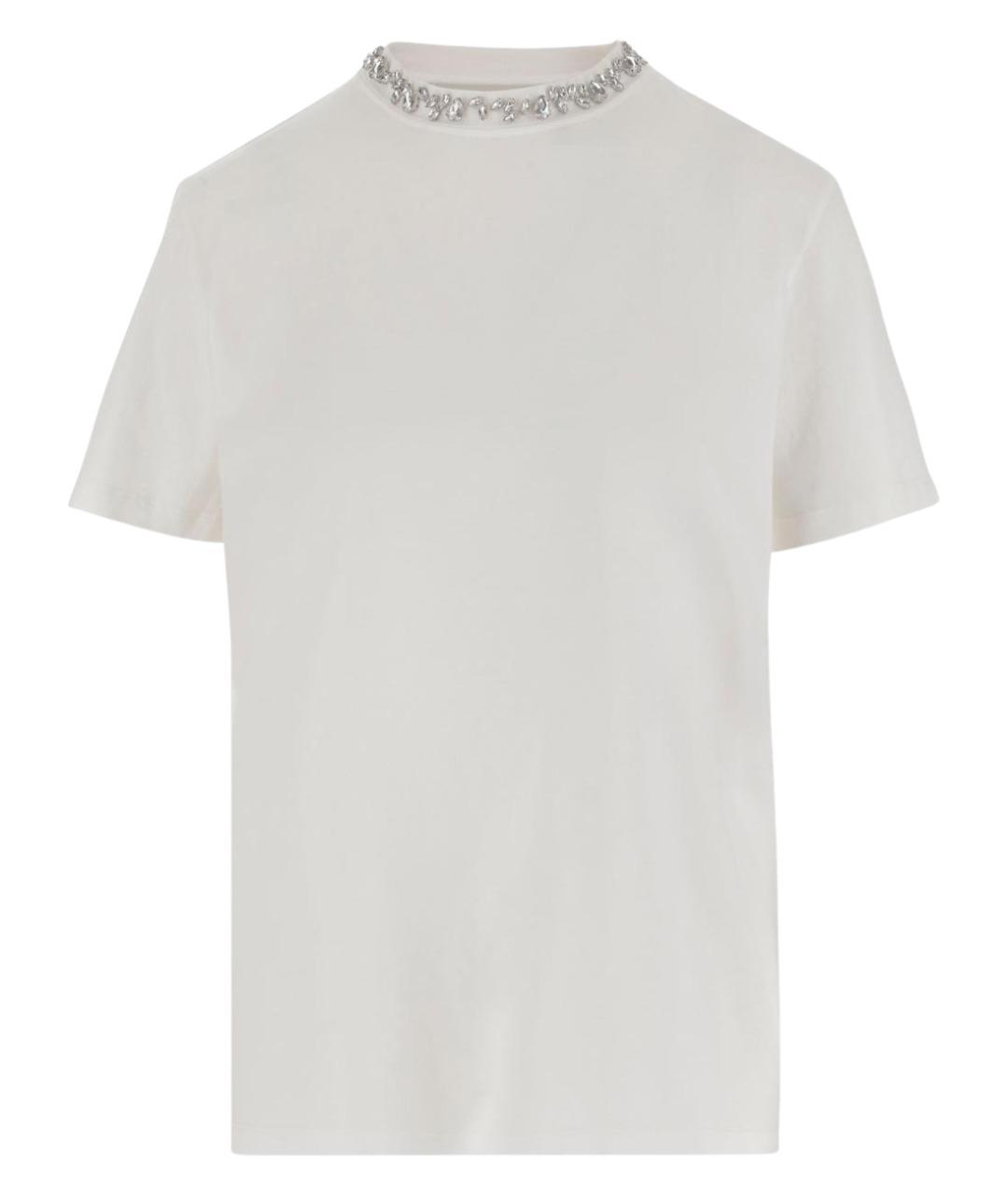 GOLDEN GOOSE DELUXE BRAND Белая хлопковая футболка, фото 1