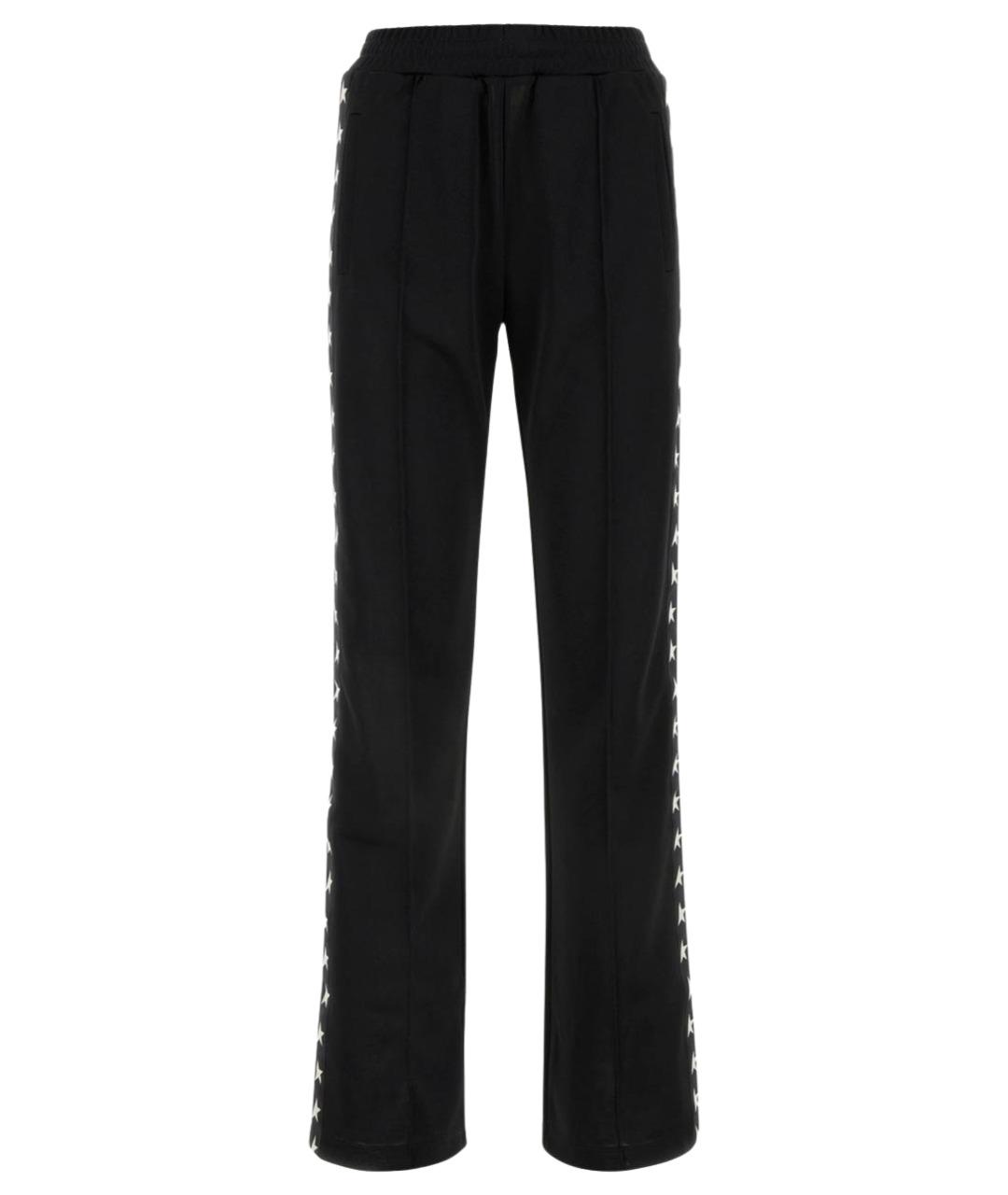 GOLDEN GOOSE DELUXE BRAND Черные полиэстеровые прямые брюки, фото 1