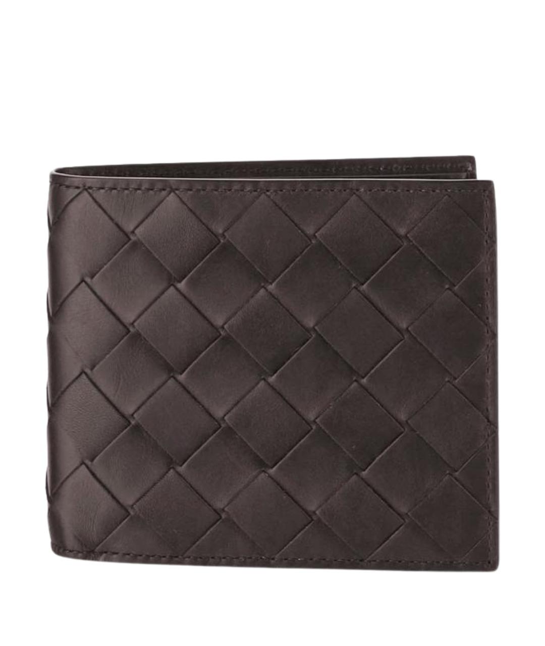 BOTTEGA VENETA Коричневый кожаный кошелек, фото 1