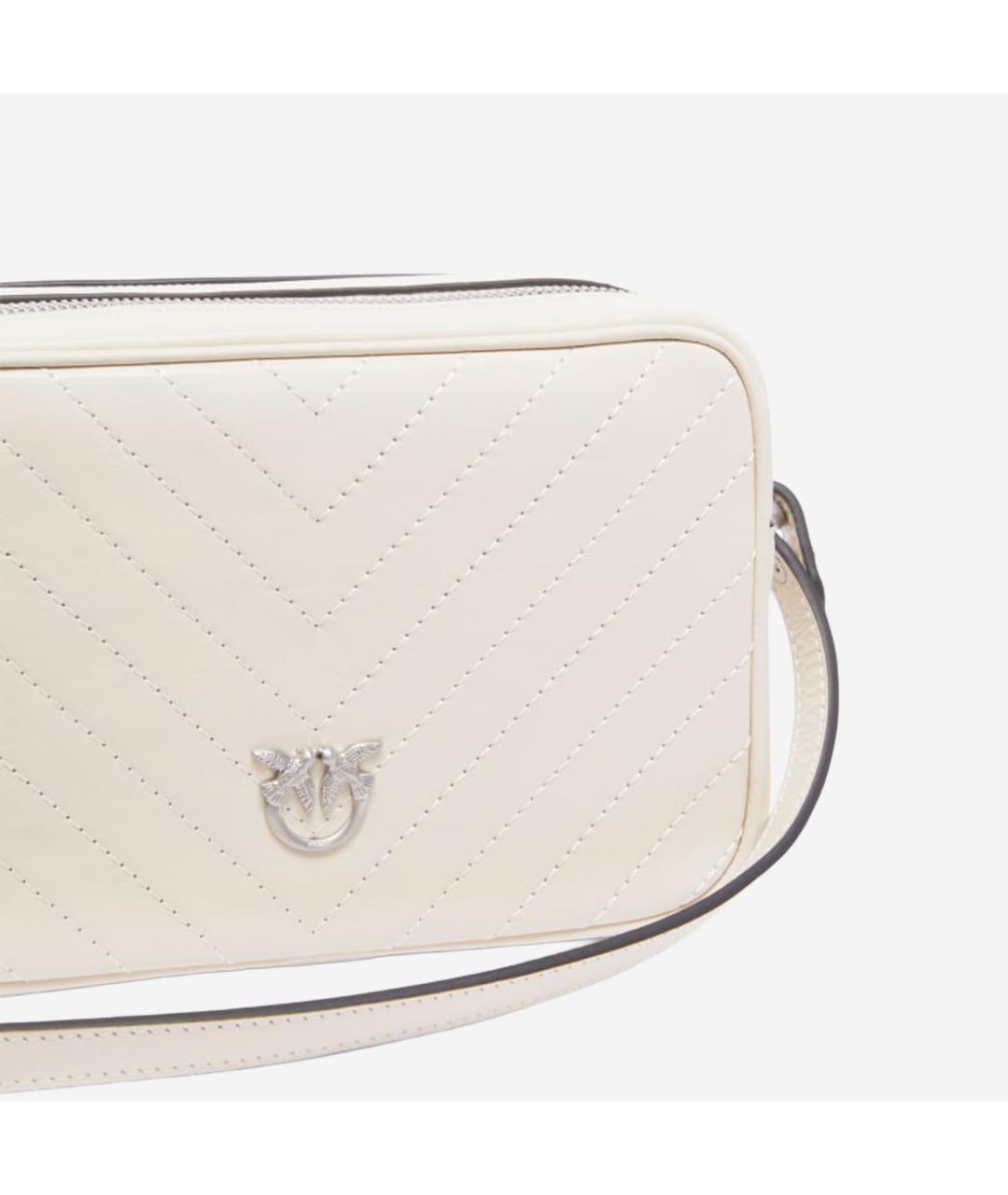 PINKO Белая кожаная сумка через плечо, фото 3